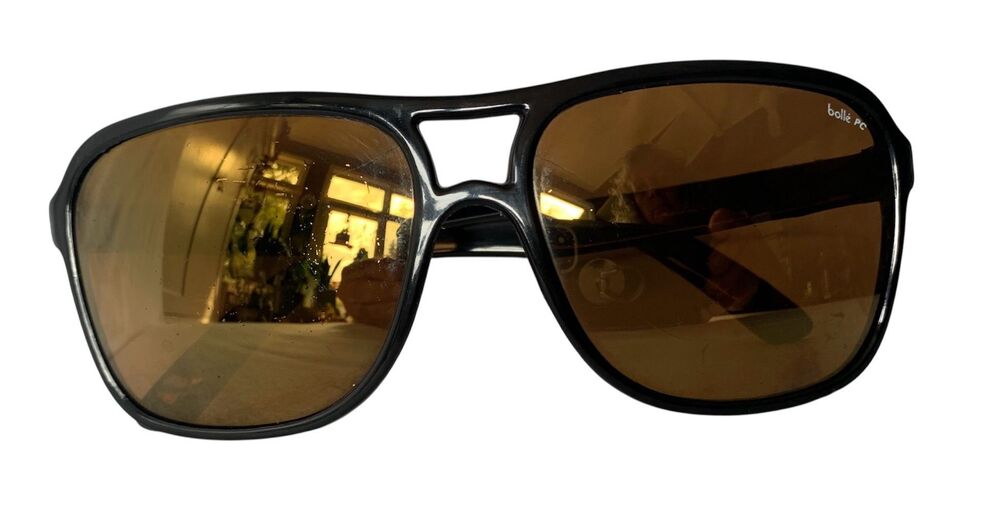 Bolle PC Acrylex Black VTG Mirror Lens Sunglasses France